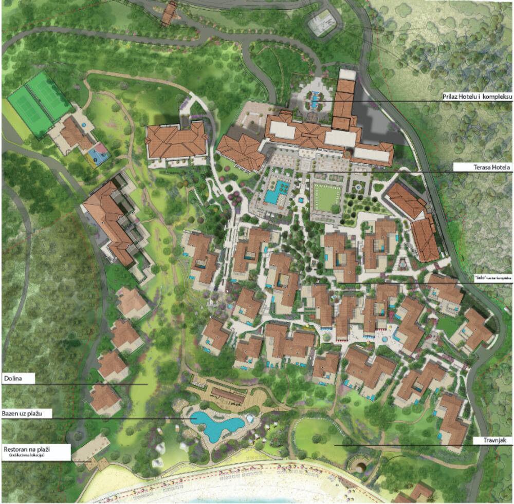 Plan budućeg hotelskog kompleksa