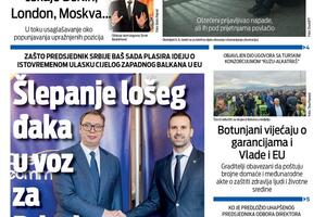 Naslovna strana "Vijesti" za 11. decembar 2025.