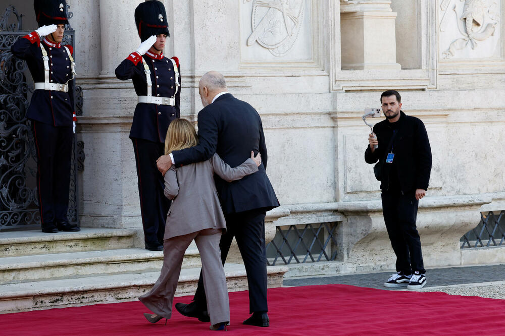 Rama i Đorđa Meloni uoči samita vlada Italije i Albanije u Rimu 13. novembra, Foto: Rojters