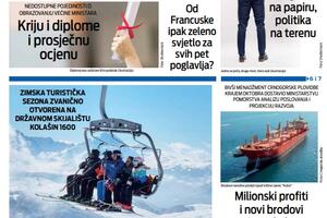 Naslovna strana "Vijesti" za 14. decembar 2025.