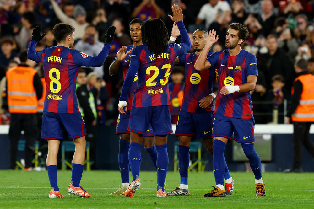 Fudbaleri Barselone, Foto: Reuters