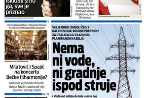 Naslovna strana "Vijesti" za 16. decembar 2025.