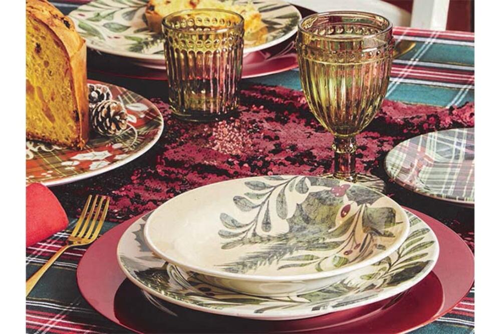 Garnitura tanjira Vela Tartan berry; Tognana, Foto: Okov