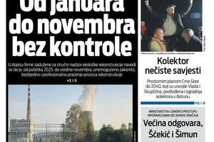 Naslovna strana "Vijesti" za 21. decembar 2025.