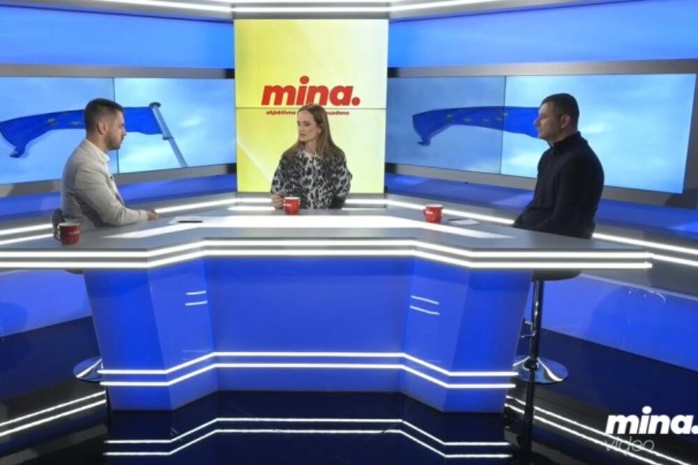 Đukanović i Prekić u srudiju agencije MINA, Foto: Screenshot/MINA