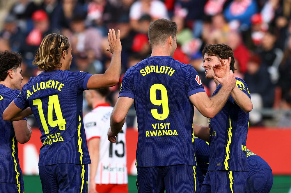 Fudbaleri Atletika proslavljaju gol, Foto: Reuters