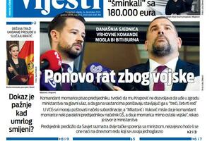 Naslovna strana "Vijesti" za 24. decembar 2025.