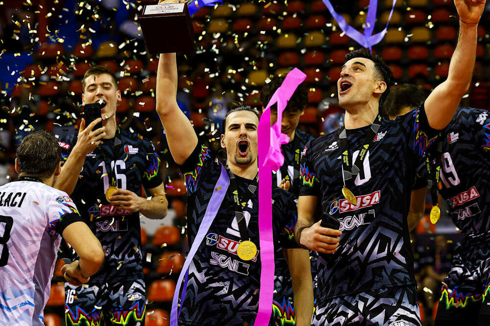 Slavlje odbojkaša Peruđe, Foto: FIVB