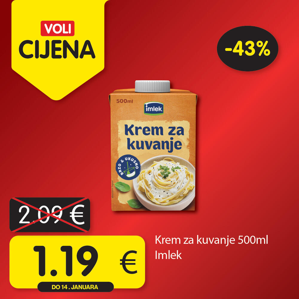 <p><em>Uživajte u opuštenoj trgovini jer Voli štedi vaš kućni budžet! Obratite pažnju na nove Voli cijene u svim VOLI i Naš diskont marketima.</em></p>