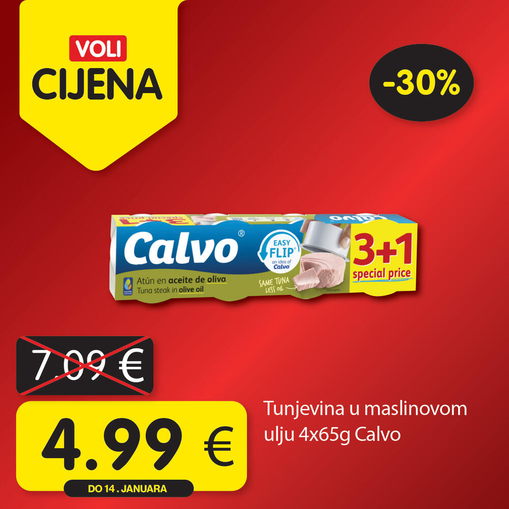 <p><em>Uživajte u opuštenoj trgovini jer Voli štedi vaš kućni budžet! Obratite pažnju na nove Voli cijene u svim VOLI i Naš diskont marketima.</em></p>