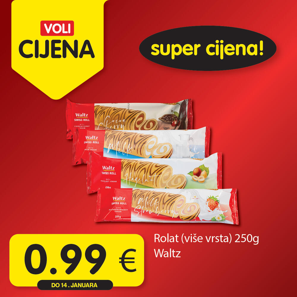 <p><em>Uživajte u opuštenoj trgovini jer Voli štedi vaš kućni budžet! Obratite pažnju na nove Voli cijene u svim VOLI i Naš diskont marketima.</em></p>