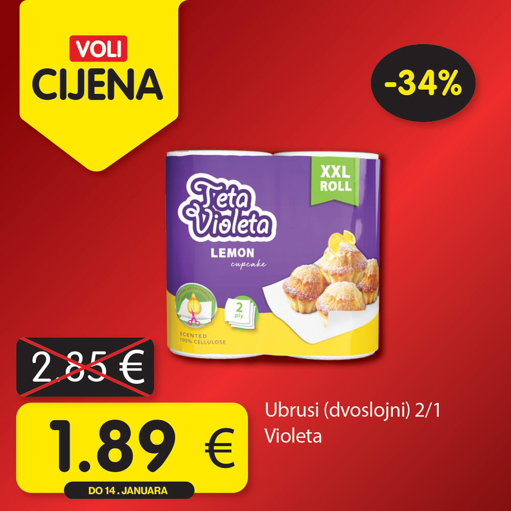 <p><em>Uživajte u opuštenoj trgovini jer Voli štedi vaš kućni budžet! Obratite pažnju na nove Voli cijene u svim VOLI i Naš diskont marketima.</em></p>