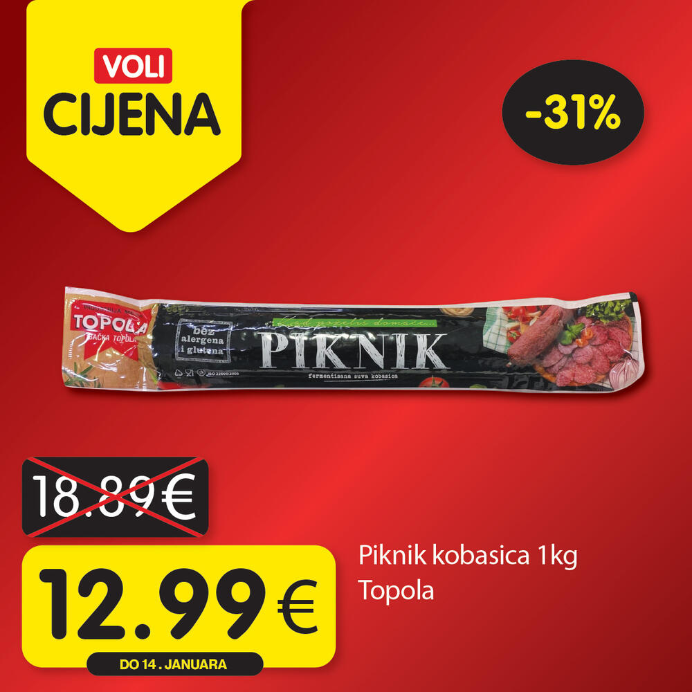 <p><em>Uživajte u opuštenoj trgovini jer Voli štedi vaš kućni budžet! Obratite pažnju na nove Voli cijene u svim VOLI i Naš diskont marketima.</em></p>