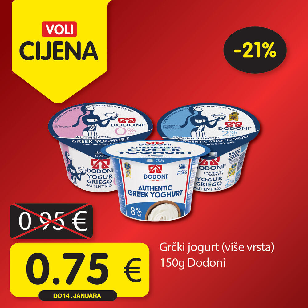 <p><em>Uživajte u opuštenoj trgovini jer Voli štedi vaš kućni budžet! Obratite pažnju na nove Voli cijene u svim VOLI i Naš diskont marketima.</em></p>