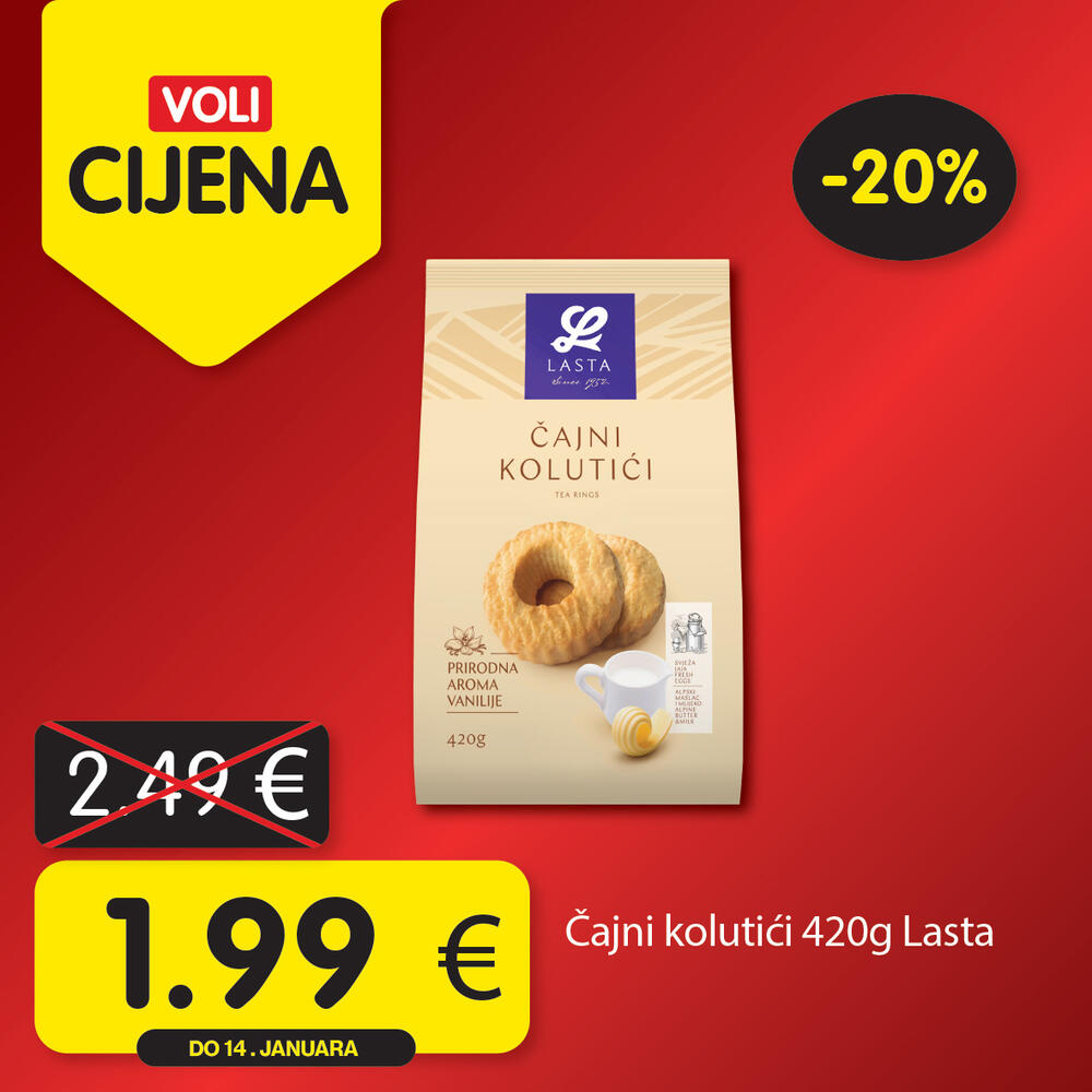 <p><em>Uživajte u opuštenoj trgovini jer Voli štedi vaš kućni budžet! Obratite pažnju na nove Voli cijene u svim VOLI i Naš diskont marketima.</em></p>
