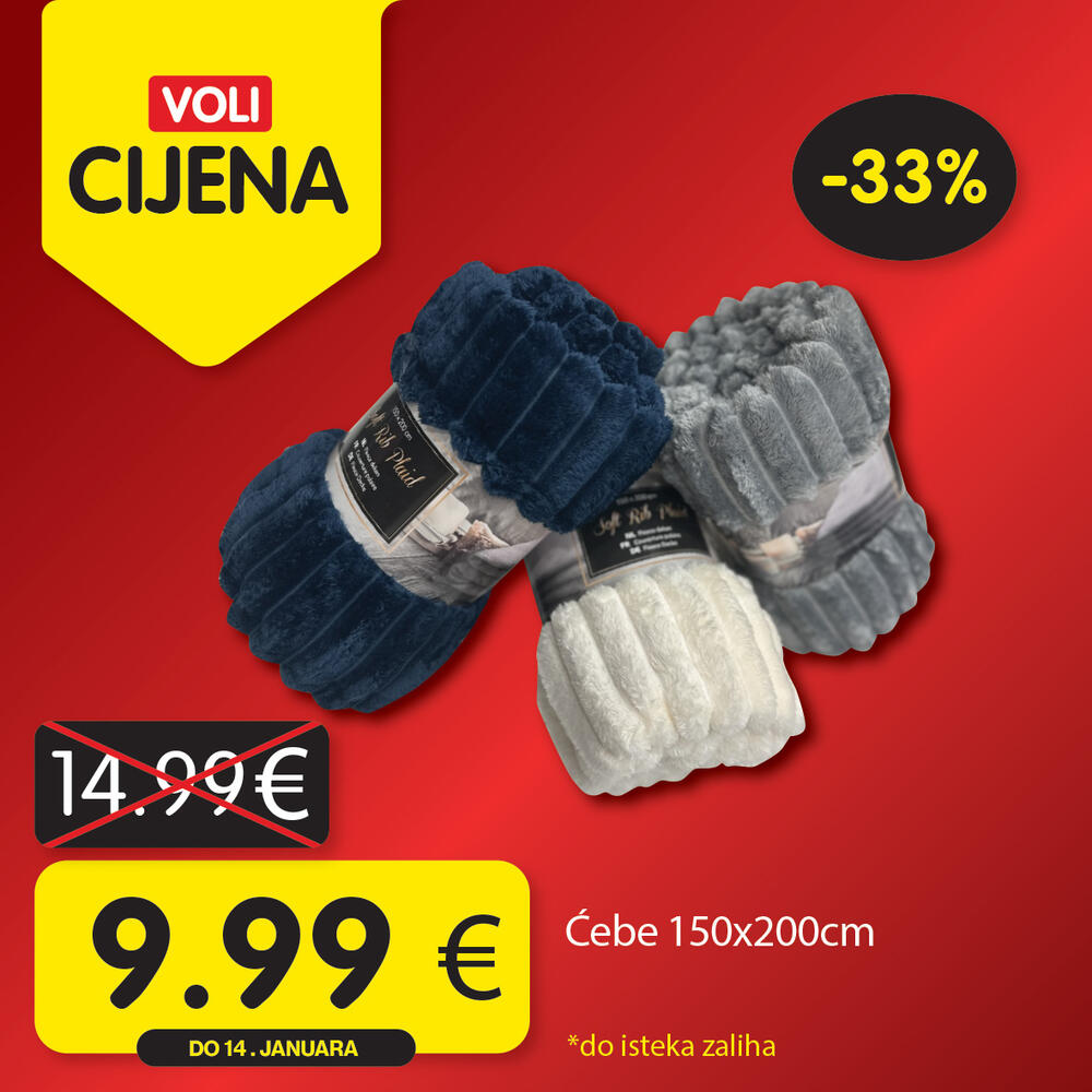 <p><em>Uživajte u opuštenoj trgovini jer Voli štedi vaš kućni budžet! Obratite pažnju na nove Voli cijene u svim VOLI i Naš diskont marketima.</em></p>
