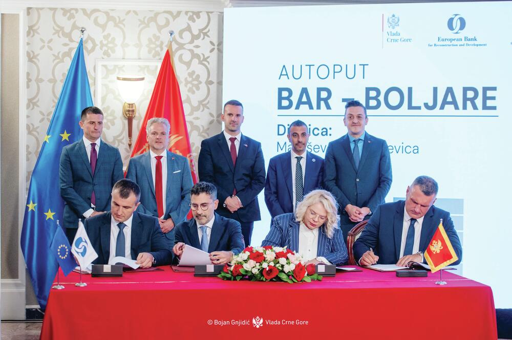 Potpisivanje Ugovora o kreditu za izgradnju druge dionice auto-puta Bar - Boljare sa Evropskom bankom za obnovu i razvoj (EBRD)