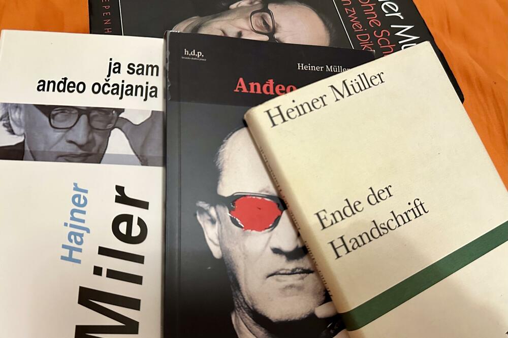 Knjige Hajnera Milera na njemačkom kao i prevodi na srpski i hrvatski, Foto: D. Dedović