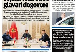 Naslovna strana "Vijesti" za 27. decembar 2025.