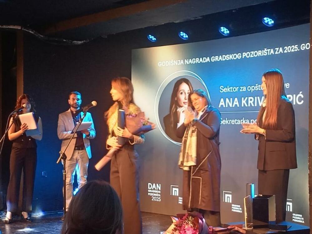 Dodjela nagrade Ani Krivokapić