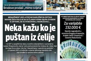 Naslovna strana "Vijesti" za 28. decembar 2025.