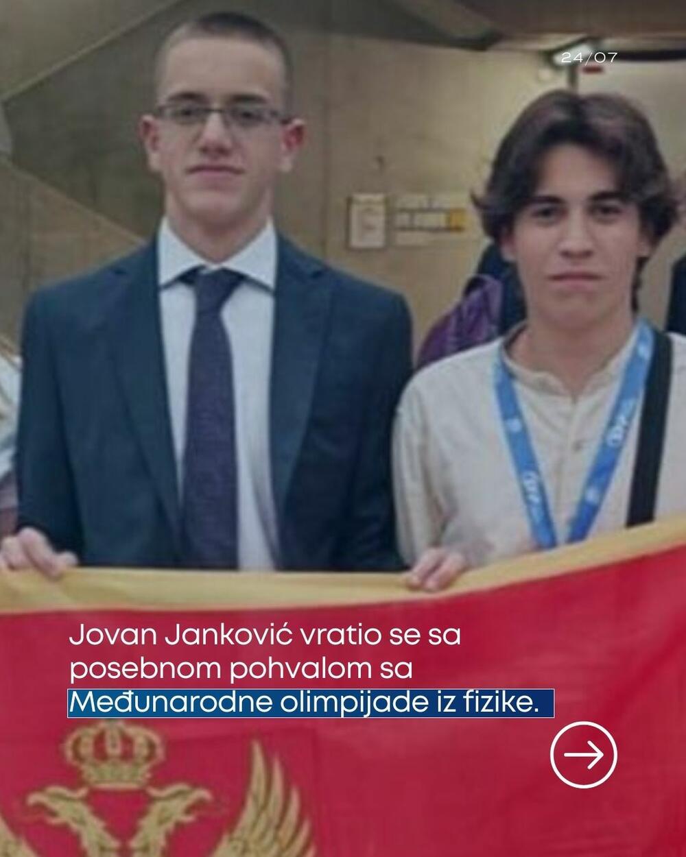 Jovan Janković vratio se sa posebnom pohvalom sa Međunarodne olimpijade iz fizike.