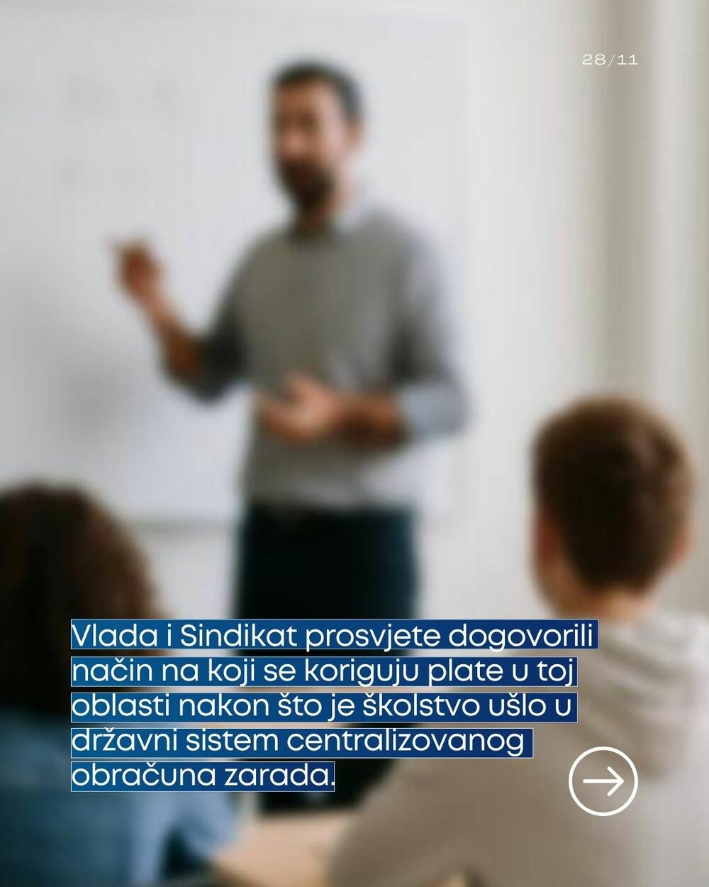 Vlada i Sindikat prosvjete dogovorili način na koji se koriguju plate u toj oblasti nakon što je školstvo ušlo u državni sistem centralizovanog obračuna zarada.