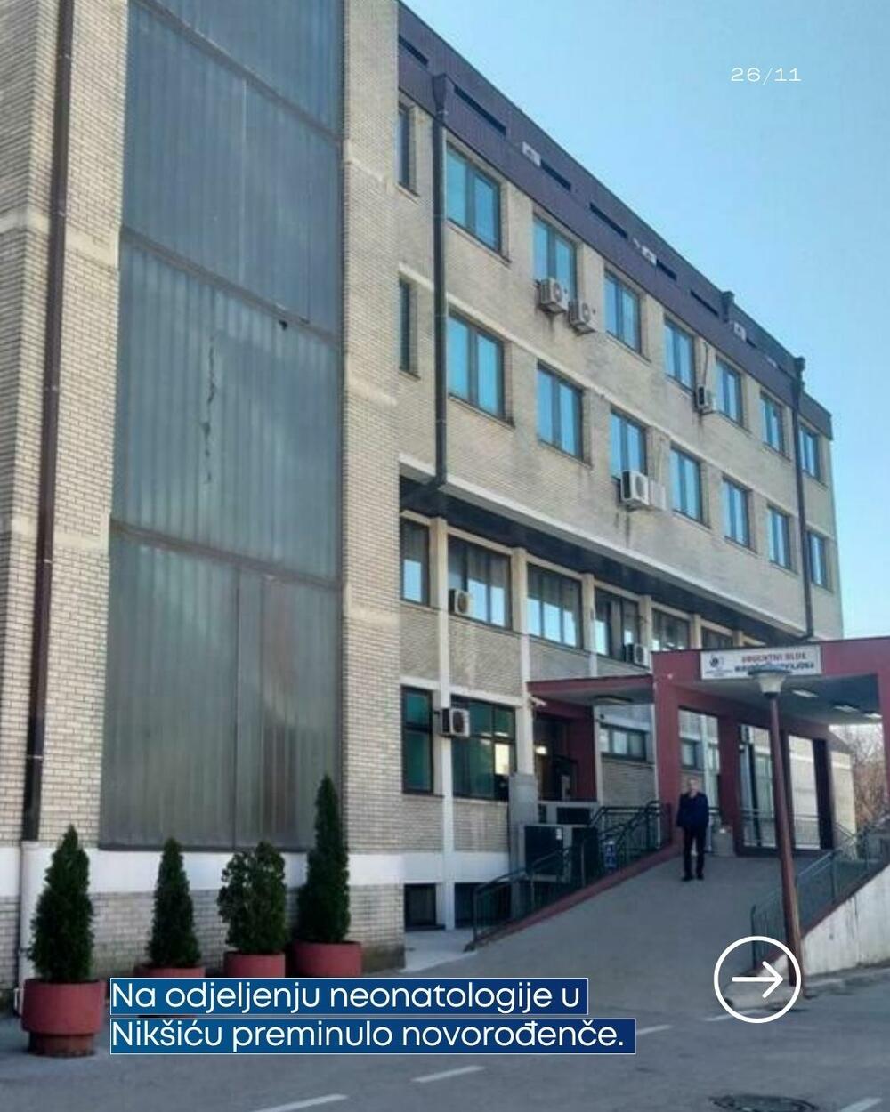 Na odjeljenju neonatologije u Nikšiću preminulo novorođenče.