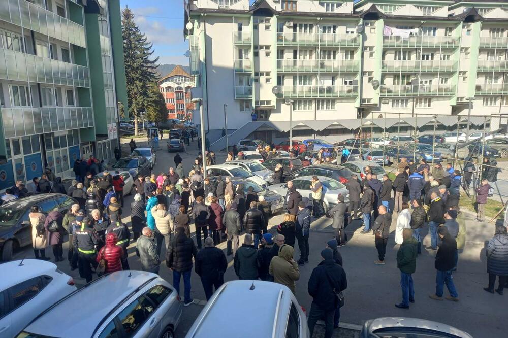 Sa današnjeg protesta, Foto: Goran Malidžan