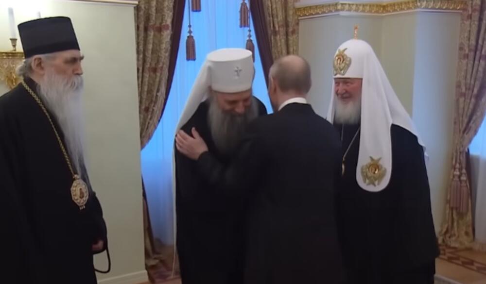 Porfirije i predsjednik Rusije Vladimir Putin, u aprilu, u Moskvi