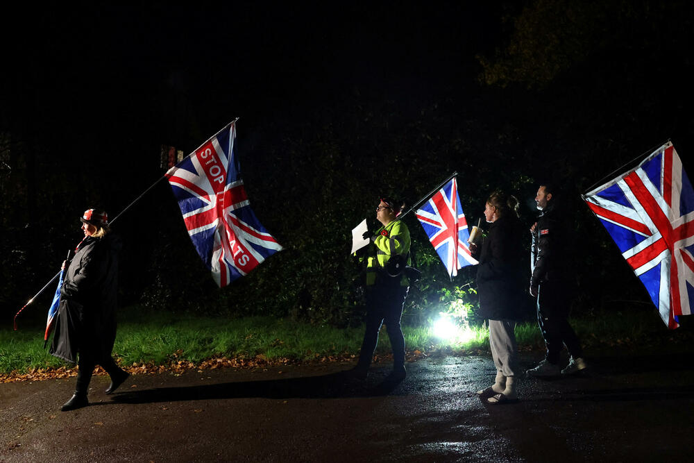 Sa protesta protiv imigranata u Londonu u novembru