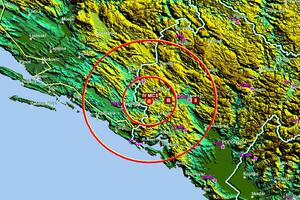 Slabiji zemljotres kod Nikšića