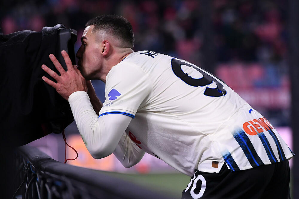 Krstović nakon gola u Bolonji, Foto: X/Lega Serie A