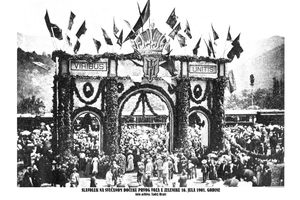 Slavoluk za otvaranje pruge u Zelenici 1901. godine