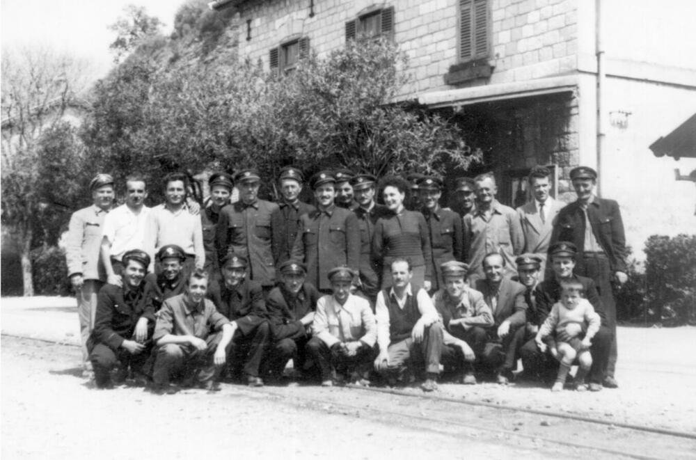 Osoblje željezničke stanice Zelenika 1960-ih