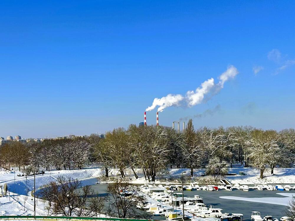 Sniježni pejzaž u Beogradu