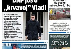 Naslovna strana "Vijesti" za 10. januar 2026.