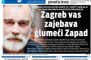 Naslovna strana "Vijesti" za 12. januar 2026.