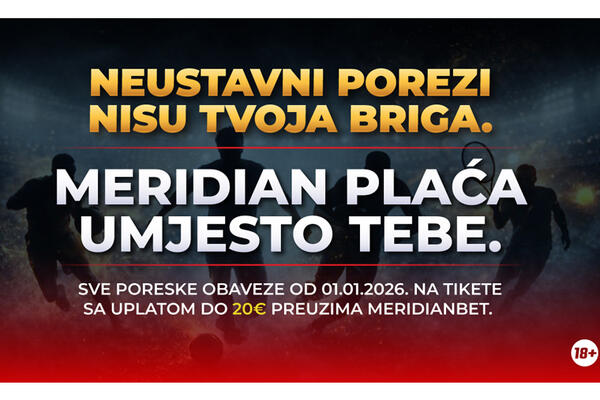 Meridianbet 20 €'ya kadar olan tüm biletlerin ücretini karşılıyor.
