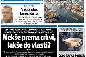 Naslovna strana "Vijesti" za 13. januar 2026.