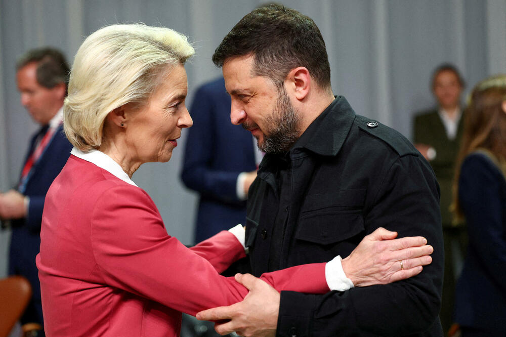 Predsjednica EK Ursula fon der Lajen i predsjednik Ukrajine Volodimir Zelenski, Foto: Reuters