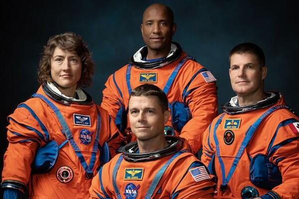 When will NASA's "Moon Mission" launch and who is on the crew...