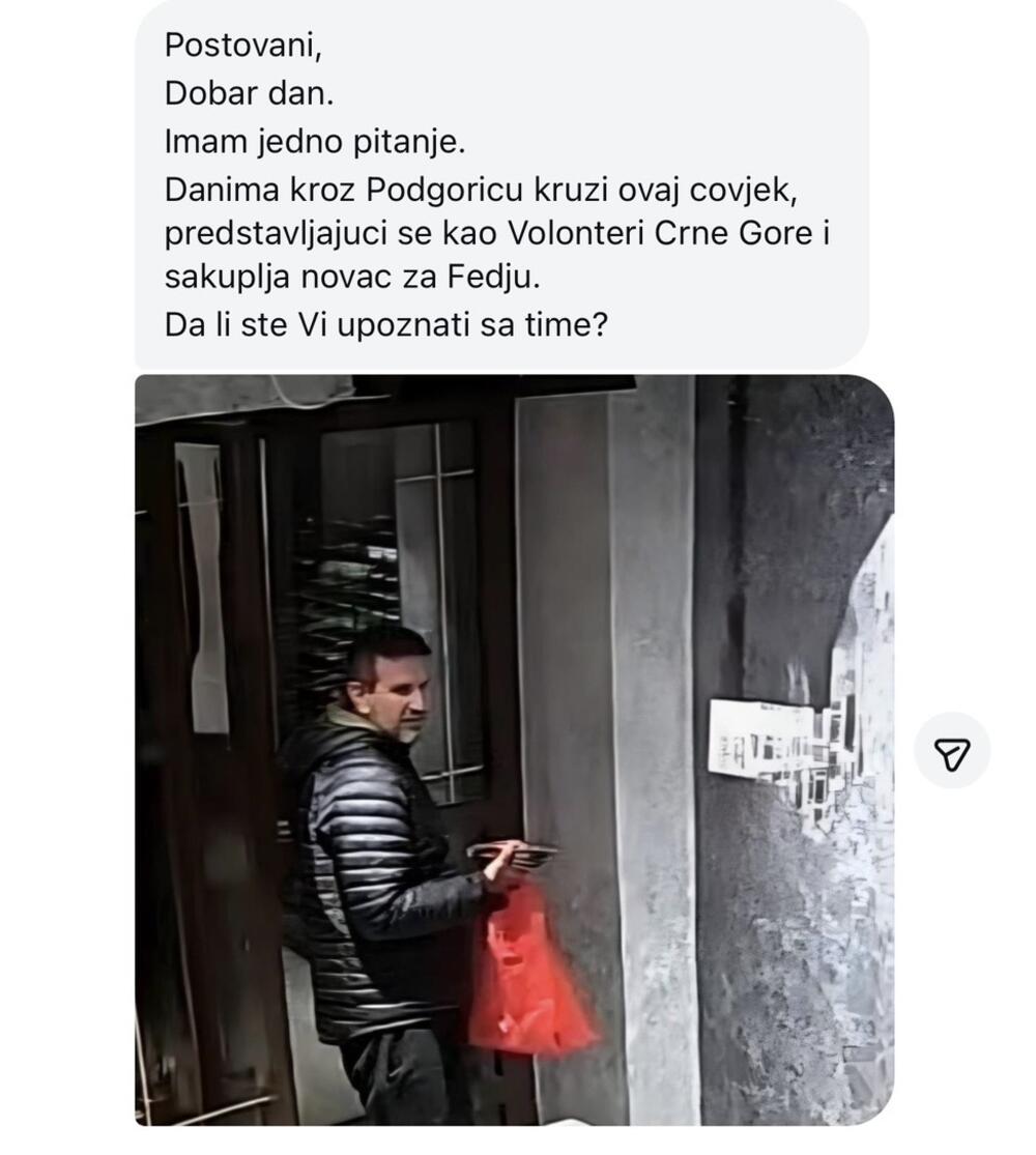 Pristigla poruka sa Instagram naloga 'Lavljim srcem za Feđu'
