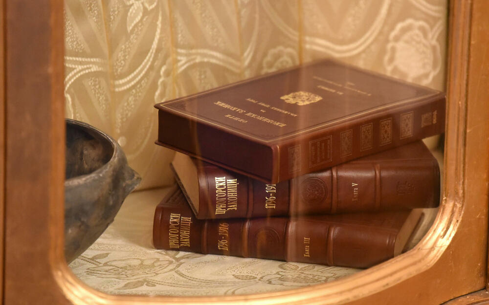 <p>Plavi dvorac izgrađen je 1895. za potrebe prestolonasljednika Danila Petrovića Njegoša, koji nije dočekao dolazak na tron</p>  <p>U rezidenciji se nalazili gimnazija i muzej, a tokom 90-ih je održavano &ldquo;Cetinjsko bijenale&rdquo;</p>  <p>Zgrada nije u dobrom stanju, pogotovo krov, fasada, tapete...</p>