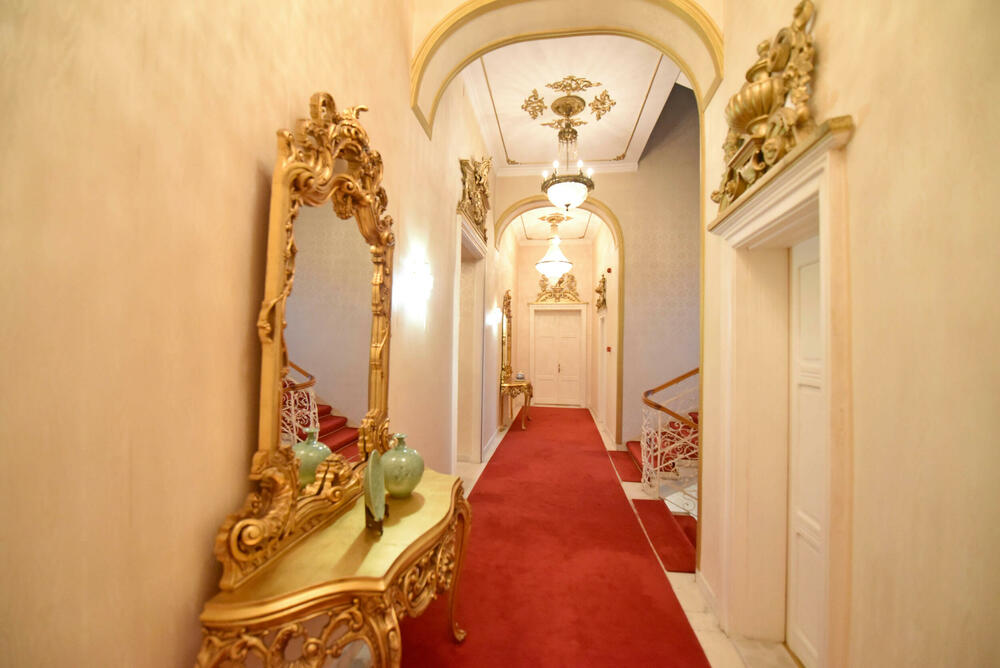 <p>Plavi dvorac izgrađen je 1895. za potrebe prestolonasljednika Danila Petrovića Njegoša, koji nije dočekao dolazak na tron</p>  <p>U rezidenciji se nalazili gimnazija i muzej, a tokom 90-ih je održavano &ldquo;Cetinjsko bijenale&rdquo;</p>  <p>Zgrada nije u dobrom stanju, pogotovo krov, fasada, tapete...</p>