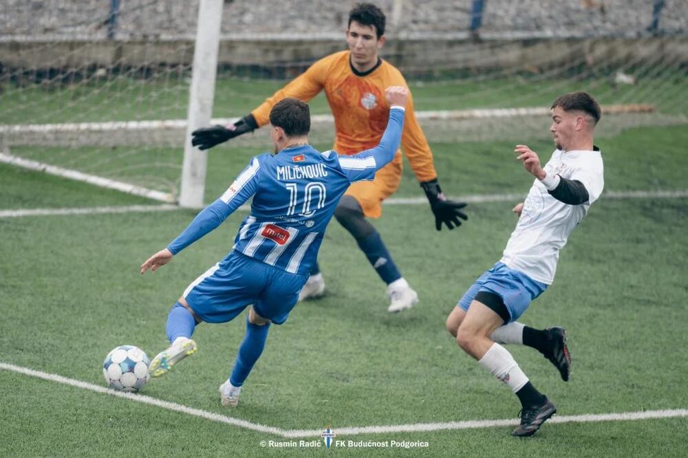 Miličković ispred gola Ilariona, Foto: FK Budućnost/Rusmin Radič
