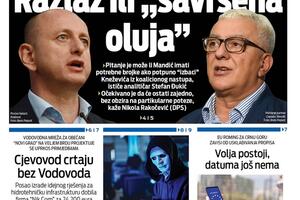 Naslovna strana "Vijesti" za 26. januar 2026.