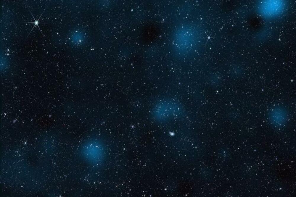 Slika sadrži skoro 800.000 galaksija, a dobijena je od teleskopa Džejms Veb, prekrivena je mapom tamne materije, predstavljene plavom bojom, Foto: jpl.nasa.gov
