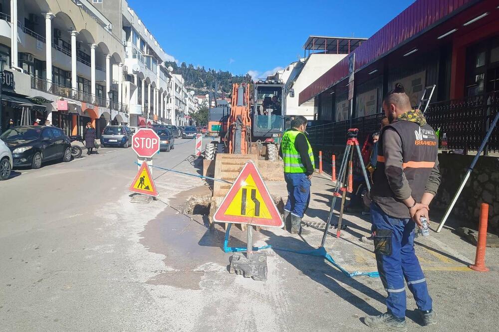 Radovi na glavnoj ulici, Foto: Samir Adrović