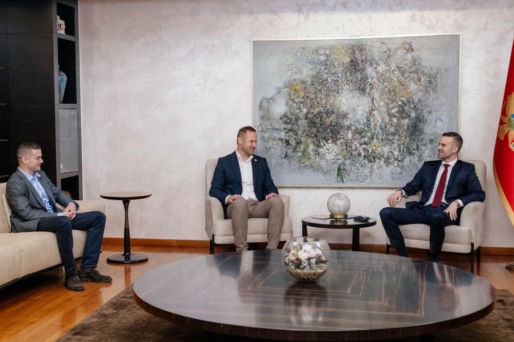 Spajić sa Kažićem i Boškovićem, Foto: Milojko Spajić/X